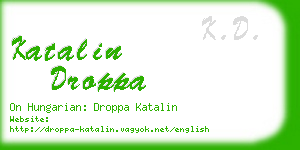 katalin droppa business card